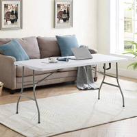 Tables et chaises pliantes en plastique Portable rectangulaire robuste de 8 pieds pour la restauration en plein air