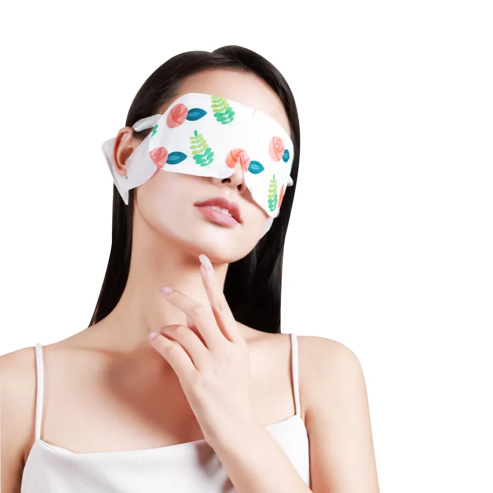 Nouveau design masque pour les yeux avec bande élastique respirant logo personnalisé voyage vapeur sommeil ombre pour les yeux