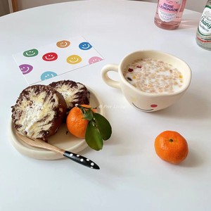 Nuove tazze con piattino in ceramica per caffè e latte per la colazione set di piatti da dessert per la colazione tazza carina - Product Image 6