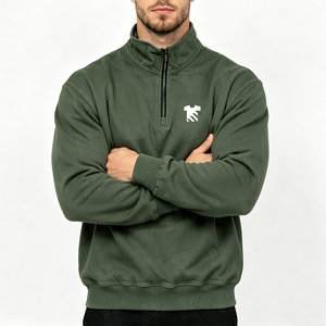Sweat-shirt à capuche zippé en polaire de haute qualité, surdimensionné, léger, avec logo personnalisé, fermeture éclair robuste, vente en gros - Product Image 4