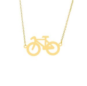 Collar con Colgante de <span class=keywords><strong>Bicicleta</strong></span> Pequeña de Acero Inoxidable Personalizado, Estilo Deportivo Informal, Regalo para Ciclistas - Product Image 1