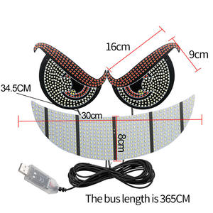 Panel de Pantalla USB para Ventana Delantera y Trasera de Coche, Luz de Ojos de Demonio para Parabrisas de Camión y Coche - Product Image 3