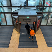 Tapis d'entrée robuste en PVC pour aéroport avec insert en tapis, antidérapant, lavable, épais, pour zones à fort trafic
