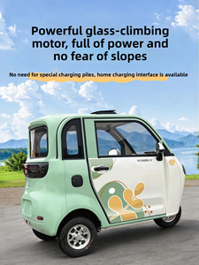 Triciclo Eléctrico Totalmente Cerrado <span class=keywords><strong>para</strong></span> Uso Doméstico, Scooter de Movilidad Pequeño <span class=keywords><strong>para</strong></span> Mujeres, Cámara de Reversa, Motor de Subida, Gran Espacio - Product Image 4
