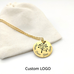 Collar de árbol genealógico con piedra de nacimiento para el Día de la madre, joyería personalizada para mamá, anuncio de embarazo - Product Image 1
