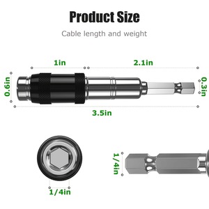Tige d'extension magnétique multi-angles Kezhide à queue hexagonale 1/4 pouce à dégagement rapide pour espaces confinés - Product Image 2