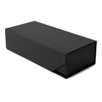 Nouvelle boîte à lunettes pliable noire de luxe, personnalisable avec logo, style rétro, populaire, pour emballage de lunettes de soleil et étui à lunettes de vue
