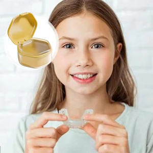 Wholesale Household Storage Orthodontic Retainer Case Sealed <b>Denture</b> Cleaning Cleaner <b>Box</b> 2 Layer Portable False Teeth Container - Product Image 6