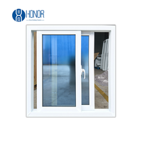 Fenêtre coulissante en PVC de Chine avec grille décorative et moustiquaire