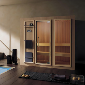 Mini Stanza Sauna Moderna a Vapore Secco Portatile in Legno Massello di Hemlock Vasche Spa Potenza 6kW Stanza per Sudorazione e Massaggi da Giardino con Telecamera Nascosta - Product Image 4