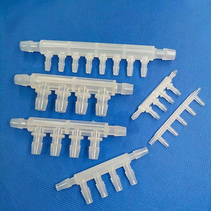 Vanne à 7 voies en nylon noir, connecteur croisé à 4 voies, vanne multi-voies 4/6 pour gaz et liquides, consommables pour équipement de laboratoire, vannes de type bord - Product Image 2