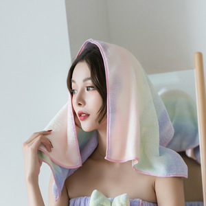 Toalla de Microfibra para Secar el Cabello Jiemeirui, 35x75cm, Colores Arcoíris, Absorbente, Secado Rápido, Uso Doméstico, Toalla de Felpa de Coral - Product Image 2