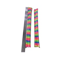 Confettis en papier rayés arc-en-ciel personnalisés, imprimés UV, longs, classiques, jetables, pour usage intérieur, livraison rapide, guirlandes de fête