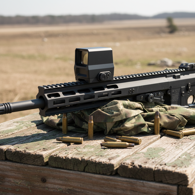HS01 Holographic Optical Lens 1x Magnification 6-Level Brightness Adjustment Waterproof Reticle Lightweight 195g Observation