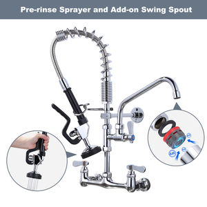 Unité <span class=keywords><strong>de</strong></span> pré-rinçage pour <span class=keywords><strong>robinet</strong></span> en gros Unité <span class=keywords><strong>de</strong></span> pré-rinçage à ressort 8 "pour montage mural 10" <span class=keywords><strong>avec</strong></span> bec supplémentaire Unité <span class=keywords><strong>de</strong></span> pré-rinçage - Product Image 3