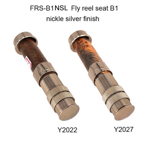Support <span class=keywords><strong>de</strong></span> moulinet à <span class=keywords><strong>mouche</strong></span> <span class=keywords><strong>haut</strong></span> <span class=keywords><strong>de</strong></span> <span class=keywords><strong>gamme</strong></span> BTI-FRS-B1 en nickel-argent - Aluminium usiné CNC avec insert en bois <span class=keywords><strong>de</strong></span> palissandre <span class=keywords><strong>de</strong></span> luxe pour cannes à <span class=keywords><strong>mouche</strong></span> personnalisées (B02) - Product Image 2