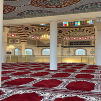 Moquette Commerciale Personnalisée Robuste pour Mosquée, Rouleau Antidérapant pour Salle de Prière, Moquette Mur à Mur Résistante à l'Usure pour Mosquée
