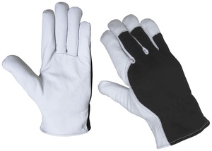 Guantes de cuero con forro polar de piel de cabra de Pakistán en ALA Guantes de montaje de cuero con estilo de pulgar Gants de travail - Product Image 5