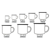Tasses en émail modernes personnalisées avec logo coloré, qualité garantie, en métal et en fer, pour le café, le lait, la boisson
