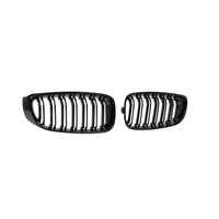 Pour BMW Série 3 GT F34 Gran Turismo 2012-2020 Grille de calandre avant à double lamelles en ABS noir brillant moulée par injection