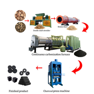 Línea de Producción de Máquinas para Fabricar Briquetas de Carbón Vegetal a partir de Astillas de Madera y Cáscara de Coco - Product Image 1