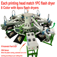Máquina de Serigrafía Plana Automática de 8 Colores para Camisetas