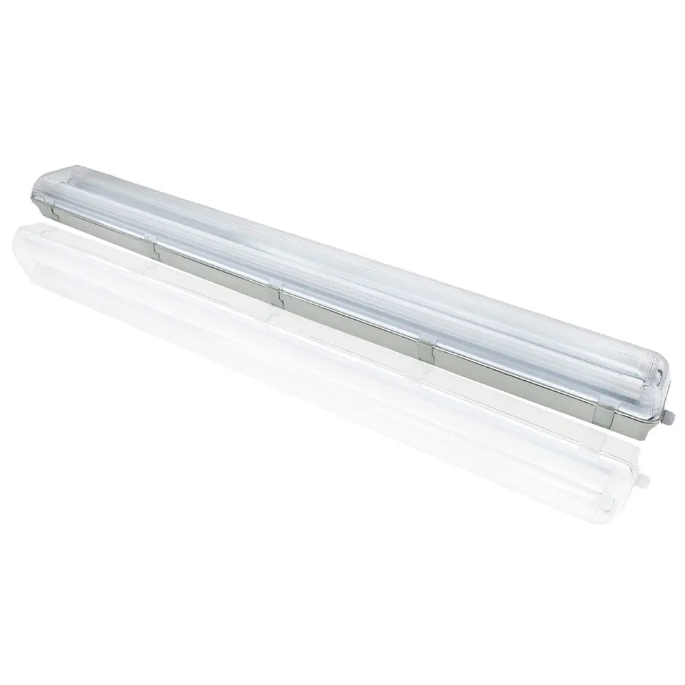 Tri-proof ไอน้ํา IP65 Tri-proof ป้องกันการระเบิด AC220-240V 2x36w 2x18w 4ft 2ft หลอดไฟ LED เรืองแสง CE CB