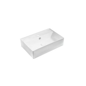Lavabo da Appoggio La52 59.5x40cm Moderno e Rustico in Porcellana Effetto Marmo e Pietra per Hotel - Product Image 1
