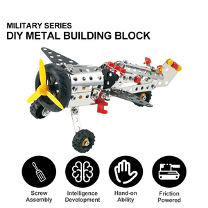 Mini bloques <span class=keywords><strong>de</strong></span> construcción <span class=keywords><strong>de</strong></span> ingeniería autoinstalados, DIY, coche, avión, tanque, juguete <span class=keywords><strong>de</strong></span> ladrillo <span class=keywords><strong>de</strong></span> Metal, juguetes educativos ecológicos - Product Image 3