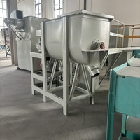 Mélangeur à ruban pour sols de grande capacité 500L, mélangeur à ruban pour pré-mélange 3000L, mélangeur à ruban pour ciment et mortier 200 kg avec pulvérisateur