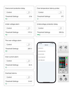 1P + N wifi thông minh MCB năng lượng mét kWh giám sát LCD kỹ thuật số điện áp Meter hẹn giờ Relay tuya/Smartlife điều khiển đơn AC hiện tại - Product Image 3