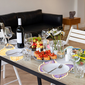 Napperons en papier jetables en forme de papillon pour décorations de mariage, anniversaire et fêtes printanières/estivales - Product Image 5