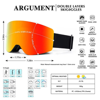 Masque de ski avec protection UV400, verres polarisés miroir, lunettes de sécurité pour snowboard, lunettes de sport de neige, logo personnalisé