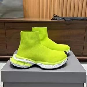 Zapatillas de Hombre con Logotipo Personalizado, Tejidas en Neón, de Caña Alta, Estilo Slip-On, para Uso Diario Informal, Estilo Baloncesto, a la Moda - Product Image 3