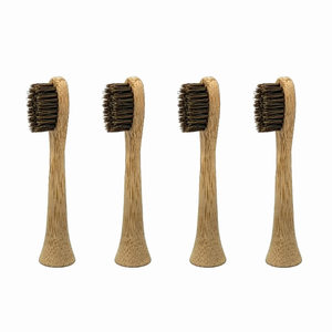 Têtes de brosse à dents Carepik écologiques pour remplacement de charbon de bois, poils en crin de cheval extra doux/moyens - Product Image 1