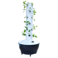 Système hydroponique vertical, tour aquaponique avec éclairage LED de culture, pompe, arrosage automatique, minuterie, haute rigidité, ferme, jardin