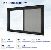 Ventanas Corredizas de Aluminio con Doble Vidrio y Rotura de Puente Térmico NFRC para América del Norte