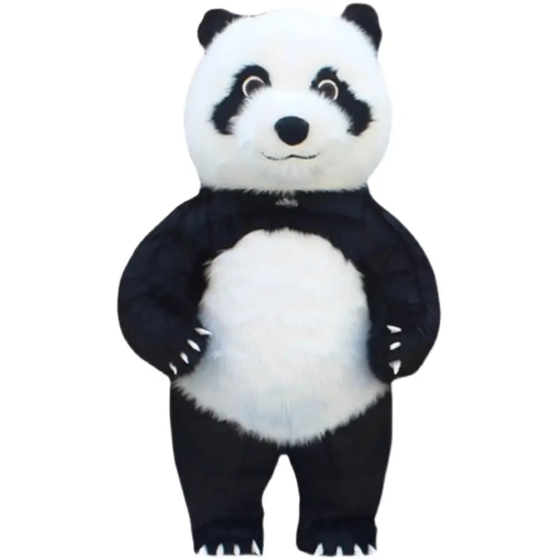 Opblaasbare Reuzenpanda Mascotte Pluche Kostuum Ijsbeeractiviteit Getoonde Draag Poppenkostuum