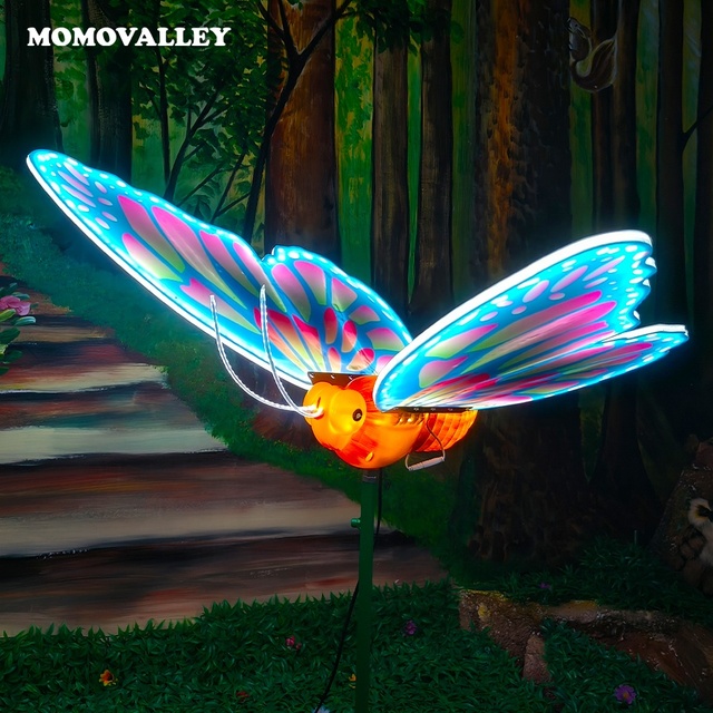 For Background Entrance wings Can Dance Waterproof Led butterfly Wedding Decoration Warm Lights