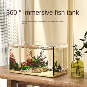 Hoogwaardig transparant glazen rechthoekig aquascaping-ecosysteem aquarium 5W milieuvriendelijk 5L kantoor woonkamer gespecialiseerd voor schildpadden en vissen - Product Image 2