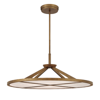 Lustre LED rond vintage moderne du milieu du siècle en albâtre, finition laiton vieilli, pour table à manger, hall d'entrée, luminaire décoratif