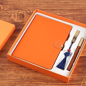 High Quality Custom Logo A5 Hardcover Leather Planner <b>Diary</b> <b>Notebook</b> With Pen Gift Set USB Flash Drive - Product Image 4