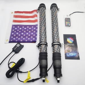 LED Flag <b>Pole</b> <b>Light</b> 2Pcs Aluminum Alloy App Control Bluetooth DC Power Beach Off-Road Vehicle Lighting - Product Image 1