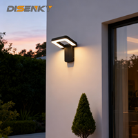 Applique murale LED étanche en aluminium avec capteur, pour extérieur, villa, poteau de porte, mur extérieur, jardin, cour, balcon, moderne, IP65