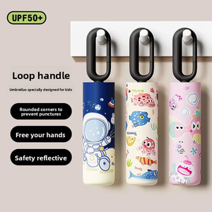 Paraguas Infantil Manual con Dibujos Animados |   Ligero de 6 Varillas |   Hebilla de anillo y borde de seguridad para niños pequeños y estudiantes - Product Image 1