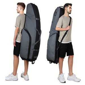 Sac de golf Fuliya personnalisé, léger, robuste, rembourré, pliable, imperméable, protection solaire, écologique, à roulettes, pour les compagnies aériennes - Product Image 4