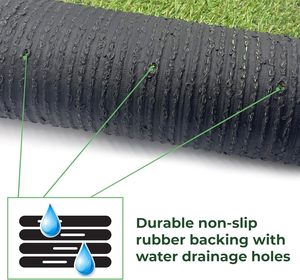 <span class=keywords><strong>Gazon</strong></span> artificiel résistant aux UV de 20 mm, panneau de pelouse verte décoratif, <span class=keywords><strong>rouleau</strong></span> de 2 m x 4 m pour tapis de jardin et aménagement paysager - Product Image 2
