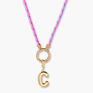 Gemnel 925 collar <span class=keywords><strong>de</strong></span> moda <span class=keywords><strong>de</strong></span> plata esterlina <span class=keywords><strong>Cadena</strong></span> <span class=keywords><strong>de</strong></span> cuerda <span class=keywords><strong>trenzada</strong></span> 14K chapado en <span class=keywords><strong>oro</strong></span> letra inicial encanto colgante personalizar joyería - Product Image 6