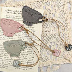 Cute PU Leather Coffee Cup Page Marker Funny Student <b>Bookmark</b> School Stationery Children <b>Gift</b> <b>Bookmark</b> - Product Image 4
