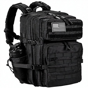 Mochila Táctica para Hombre y Mujer, 45L, Mochila de <span class=keywords><strong>Asalto</strong></span> para 3 Días con Cierre y Sistema MOLLE - Negra - Product Image 1
